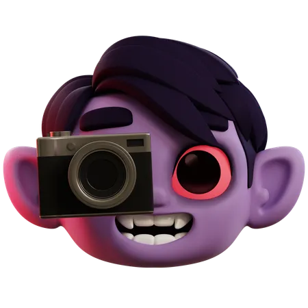 Vampire Taking Photo  3D Icon