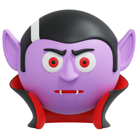 Vampiro de rosto chato  3D Icon