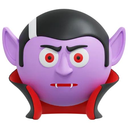 Vampiro de cara plana  3D Icon