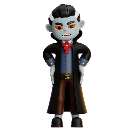 Vampiro em pose  3D Illustration