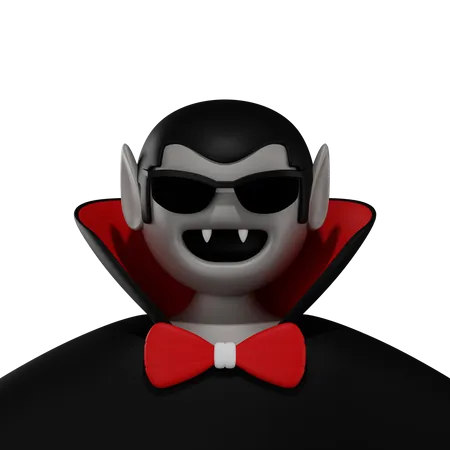 Vampiro feliz  3D Illustration