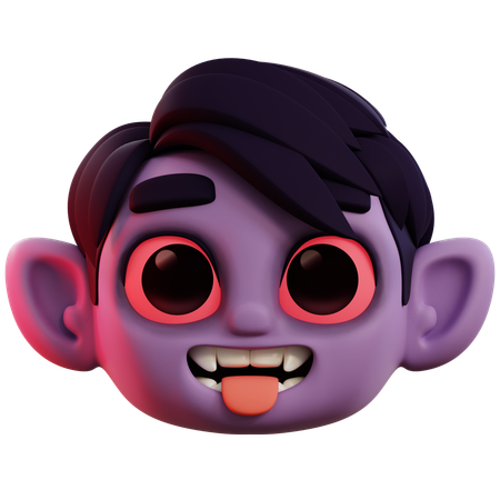 Vampiro sacando la lengua  3D Icon