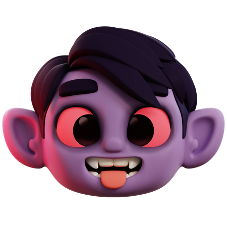 Vampiro sacando la lengua  3D Icon