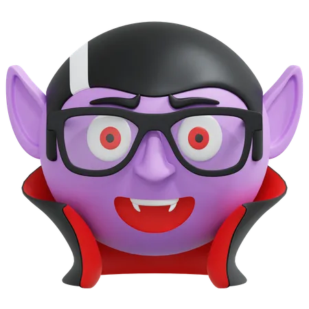 Vampiro usando óculos pretos  3D Icon