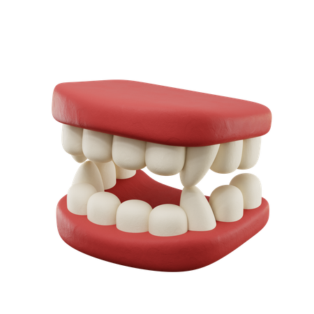 Vampirzähne  3D Icon