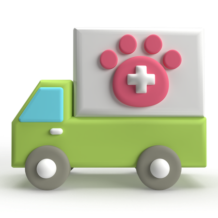 Van veterinária  3D Icon