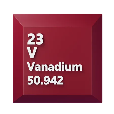 Vanádio  3D Icon