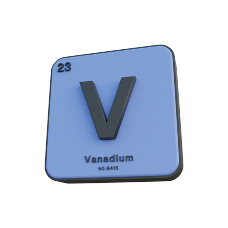 Vanadium  3D Illustration