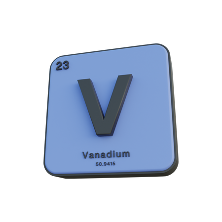 Vanadium  3D Illustration