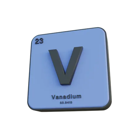Vanadium  3D Illustration