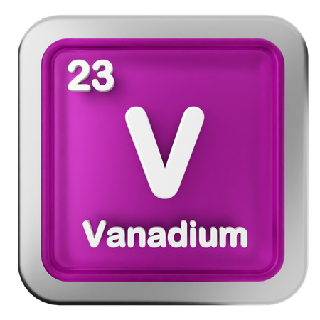 Vanadium-Periodensystem  3D Icon