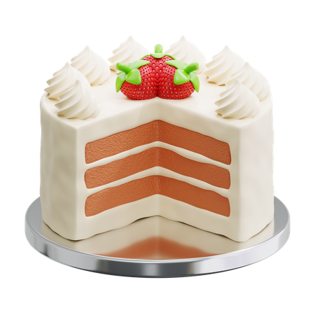 バニラケーキ  3D Icon