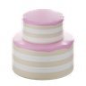 vanilla cake 3d illustration