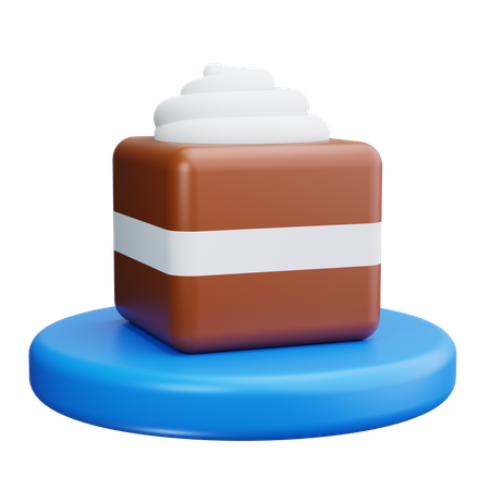 Vanilla Cake Slice  3D Icon