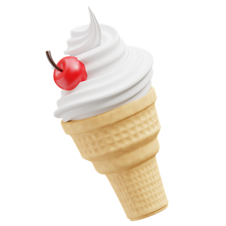 Vanilla Ice Cream  3D Icon