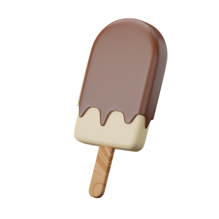 Vanilla Ice Cream Stick  3D Icon