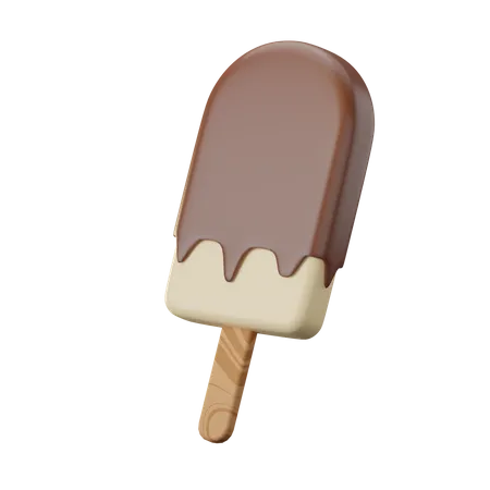 Vanilla Ice Cream Stick  3D Icon