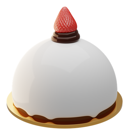 Vanilla Round Cake  3D Illustration