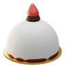 vanilla round cake emoji 3d