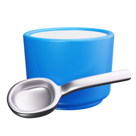 Vanilla Yogurt Cup  3D Icon