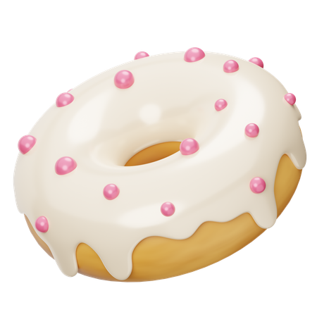 Vanille Donuts  3D Icon