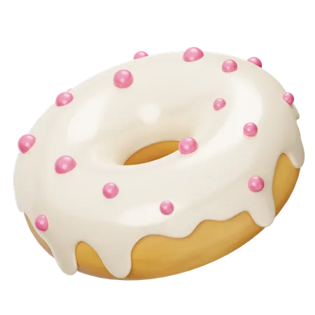 Vanille Donuts  3D Icon