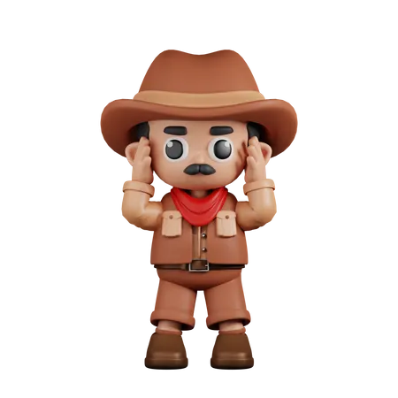 Vaquero mareado  3D Illustration