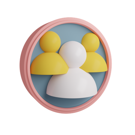 Vários usuários  3D Icon