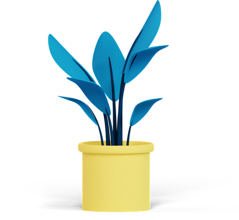 Vase à fleurs  3D Illustration