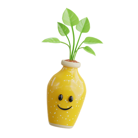 Joli vase à plantes  3D Icon