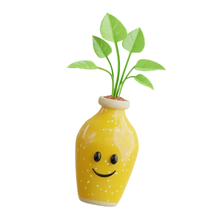 Joli vase à plantes  3D Icon