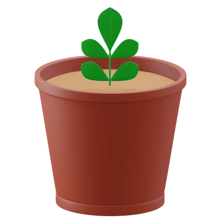 Vase baum  3D Icon