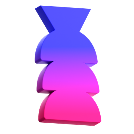 Vase demi cercle moderne  3D Icon