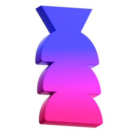 Vase demi cercle moderne  3D Icon