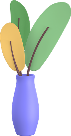 Vase pflanze  3D Illustration