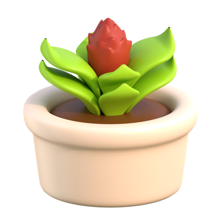 Vaso de planta  3D Icon