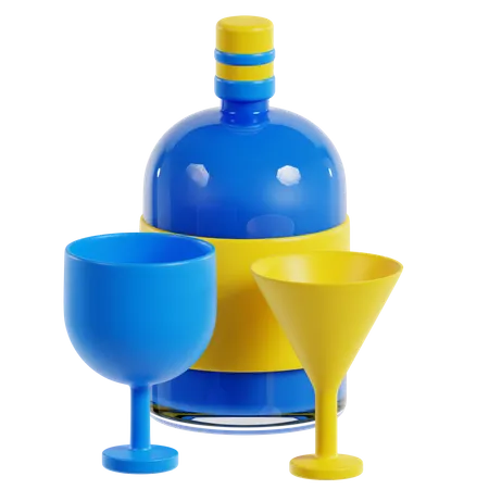 Beber vaso  3D Icon