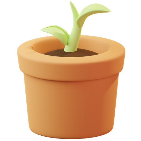 Vaso de planta  3D Illustration