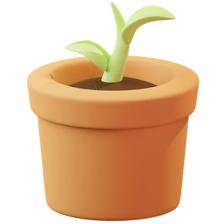 Vaso de planta  3D Illustration