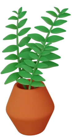 Vaso de planta  3D Illustration