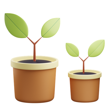 Vaso de planta  3D Icon