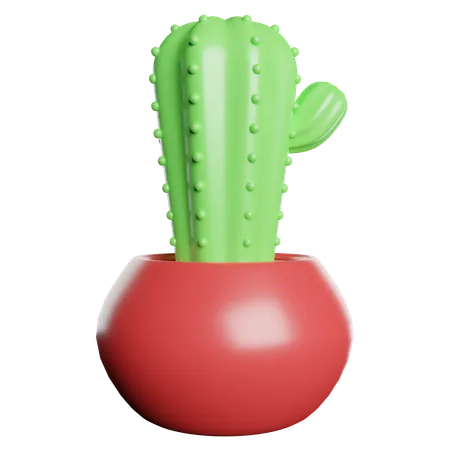 Vaso de cacto  3D Icon