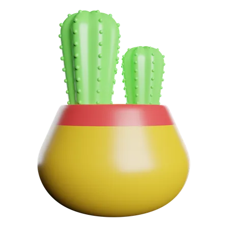 Vaso de cacto  3D Icon