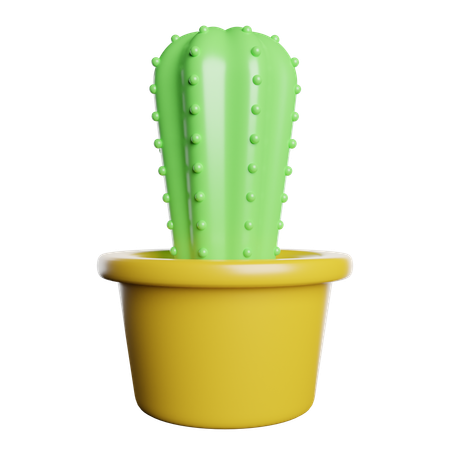 Vaso de cacto  3D Icon