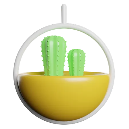 Vaso de cacto  3D Icon