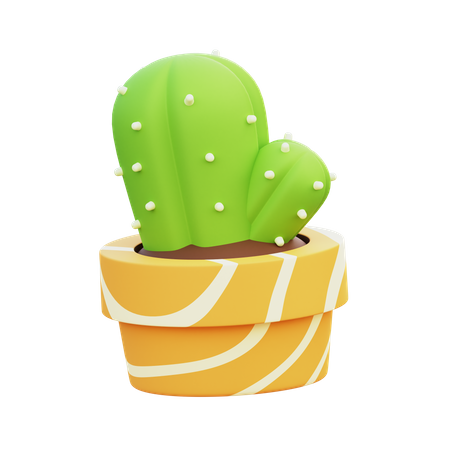 Vaso de cacto  3D Icon