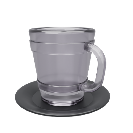 Vaso con plato  3D Icon