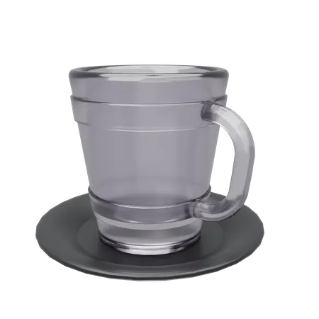 Vaso con plato  3D Icon