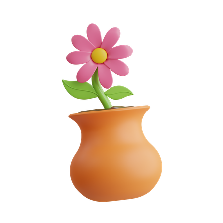 Vaso de flores  3D Icon