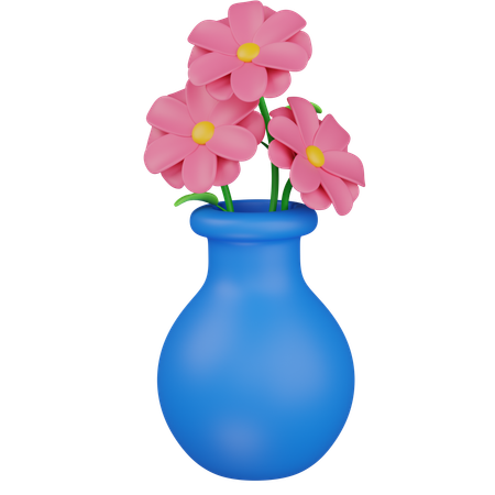 Vaso de flores  3D Icon